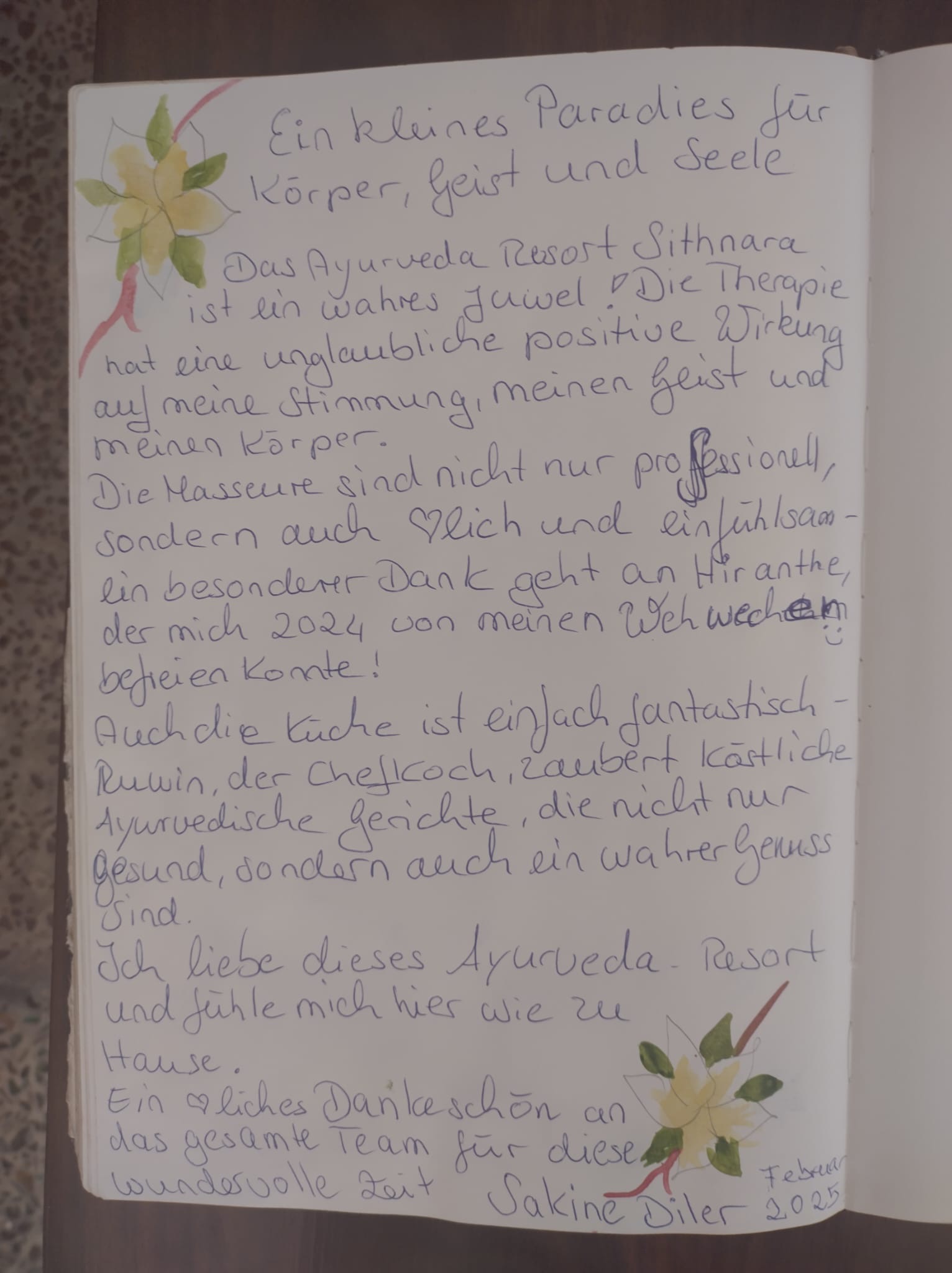 Sithnara Ayurveda Resort | Gästekommentar von Sakine